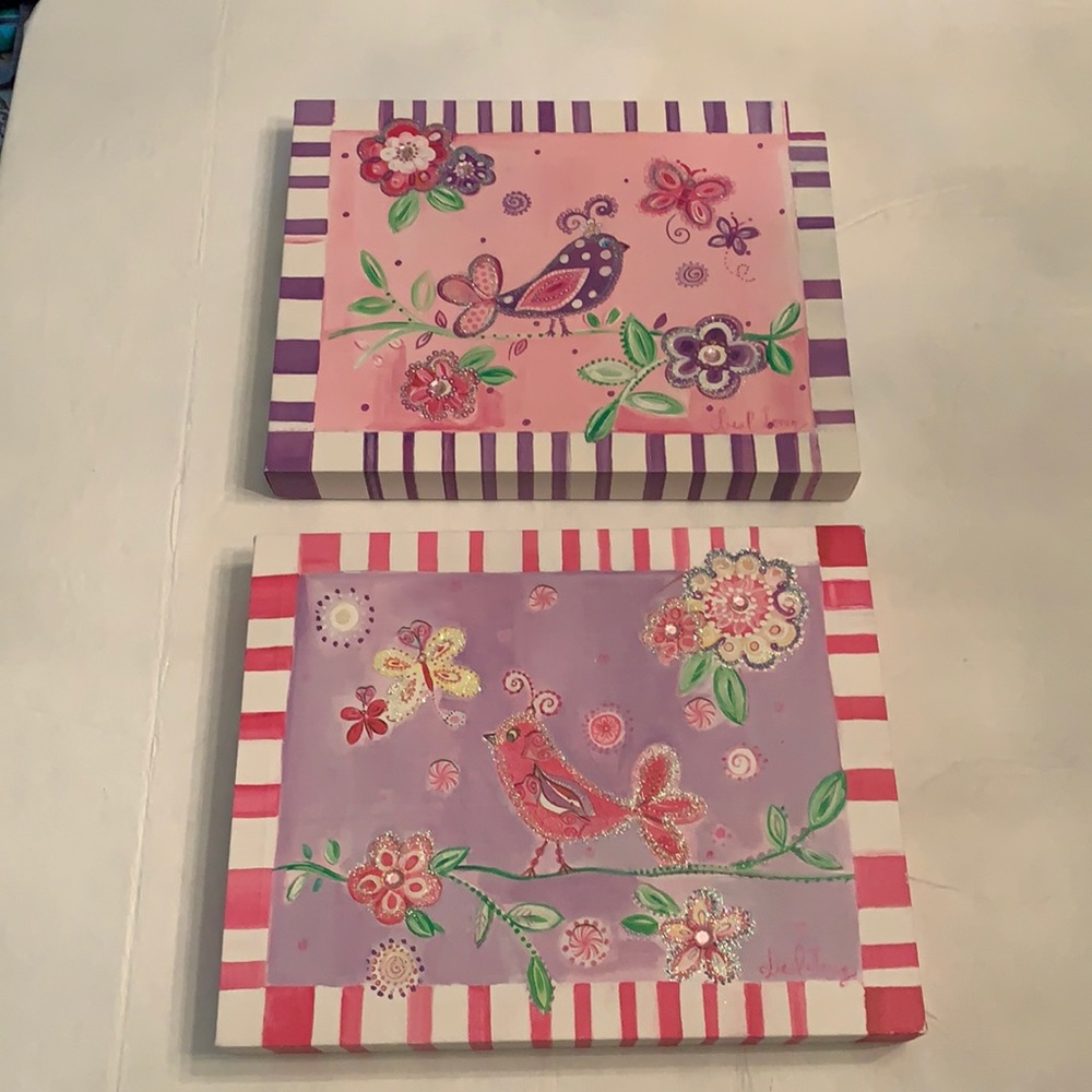 Set of 2 Bird Canvases